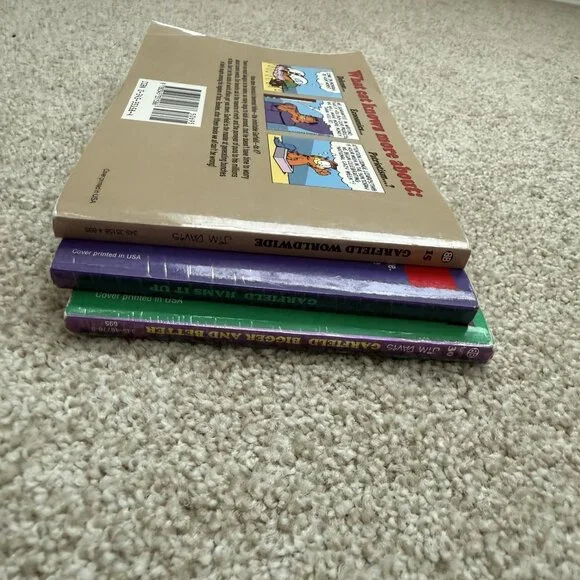 Vintage Garfield Book Lot 3 Comic Strip Paperback Books by Jim Davis 1980s 1990s - Picture 3 of 6